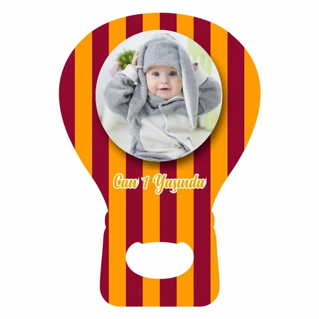 Sarı Kırmızı Temalı Balon Açacak Magneti